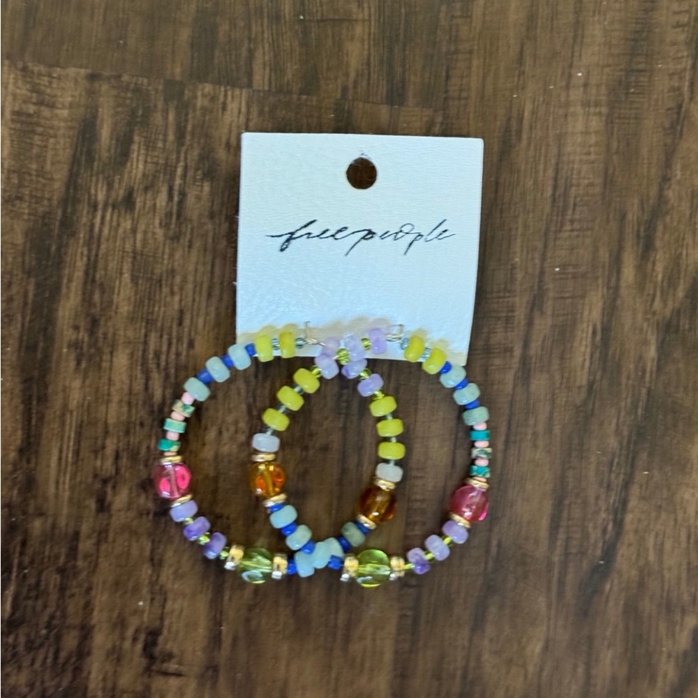 Free people Panama beaded hoops